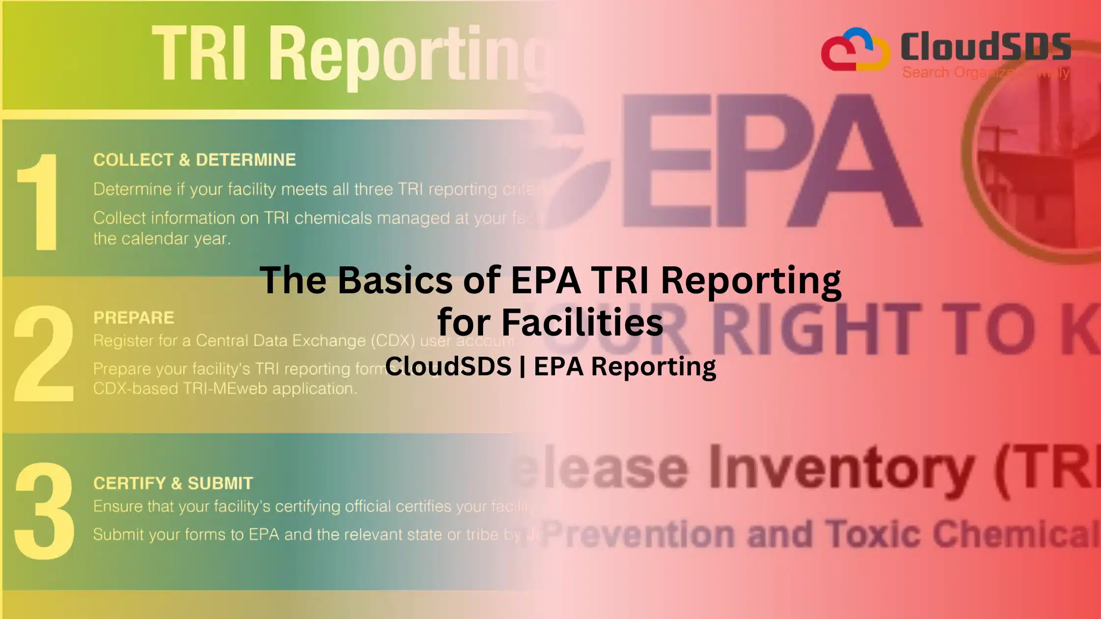 The Basics of EPA TRI Reporting for Facilities