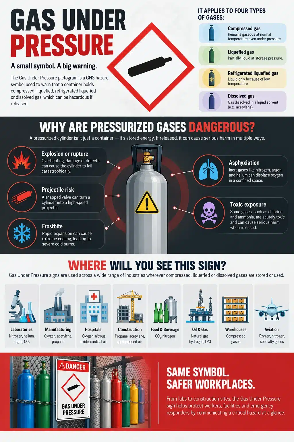 Gas Under Pressure Safety Infographic Gas Under Pressure Safety Infographic