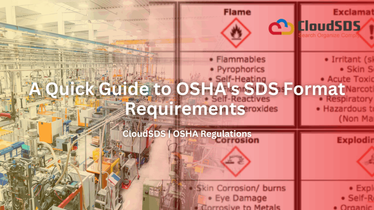Sds Week A Quick Guide to OSHA's SDS Format Requirements