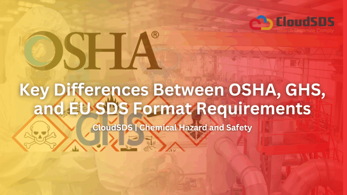 Key Differences Between OSHA, GHS, and EU SDS Format Requirements