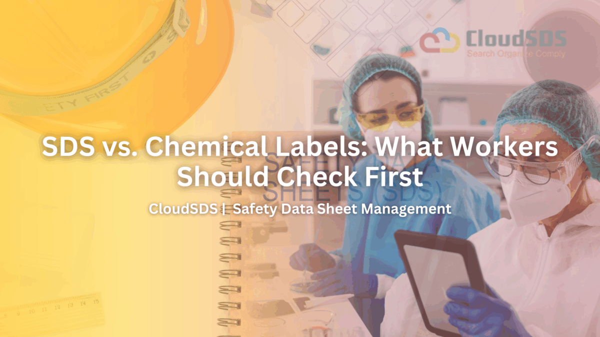 Check First SDS vs. Chemical Labels: What Workers Should Check First