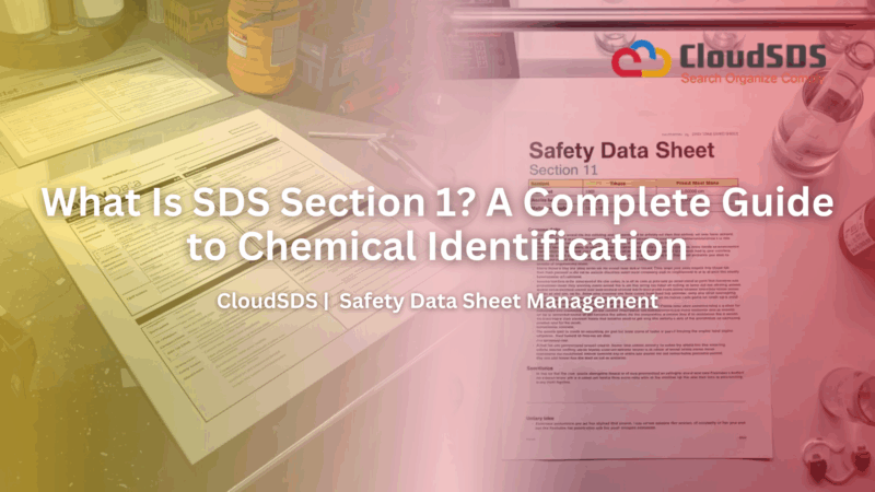 Sds One Rd Configuration What Is SDS Section 1? A Complete Guide to Chemical Identification