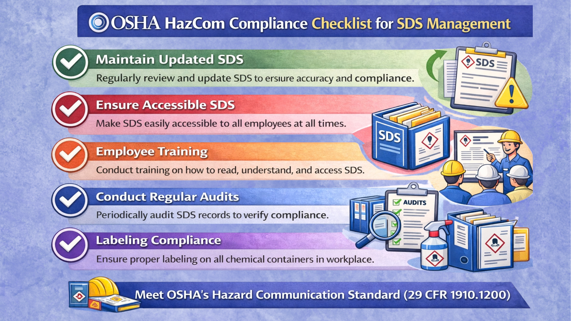 OSHA HazCom Compliance Checklist for SDS Management
