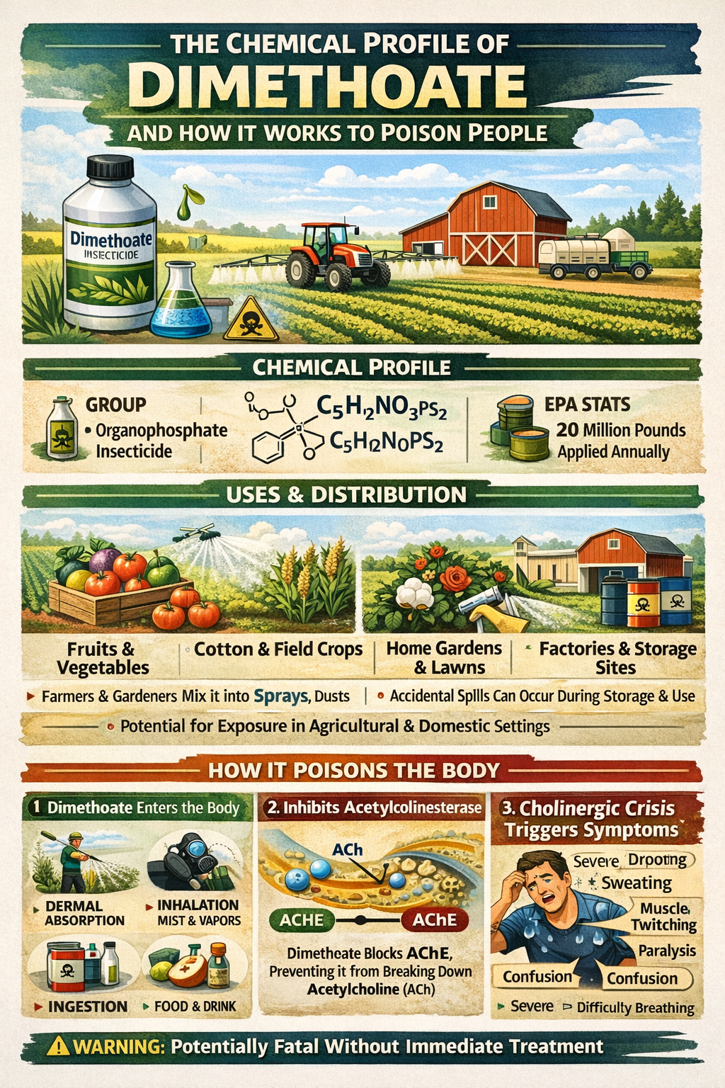 The Chemical Profile of Dimethoate and How It Works to Poison People