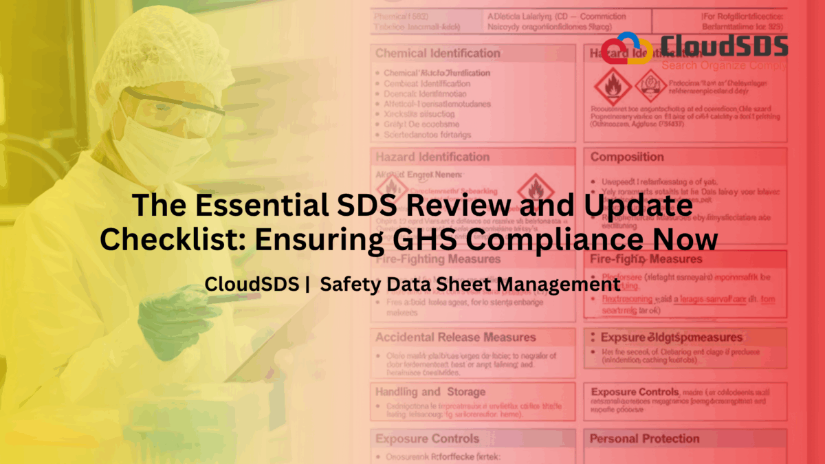 Sds Week The Essential SDS Review and Update Checklist: Ensuring GHS Compliance Now