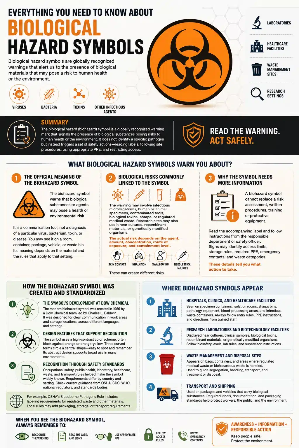 Biological hazard symbols: Read the warning and act safely. Biological hazard symbols: Read the warning and act safely.